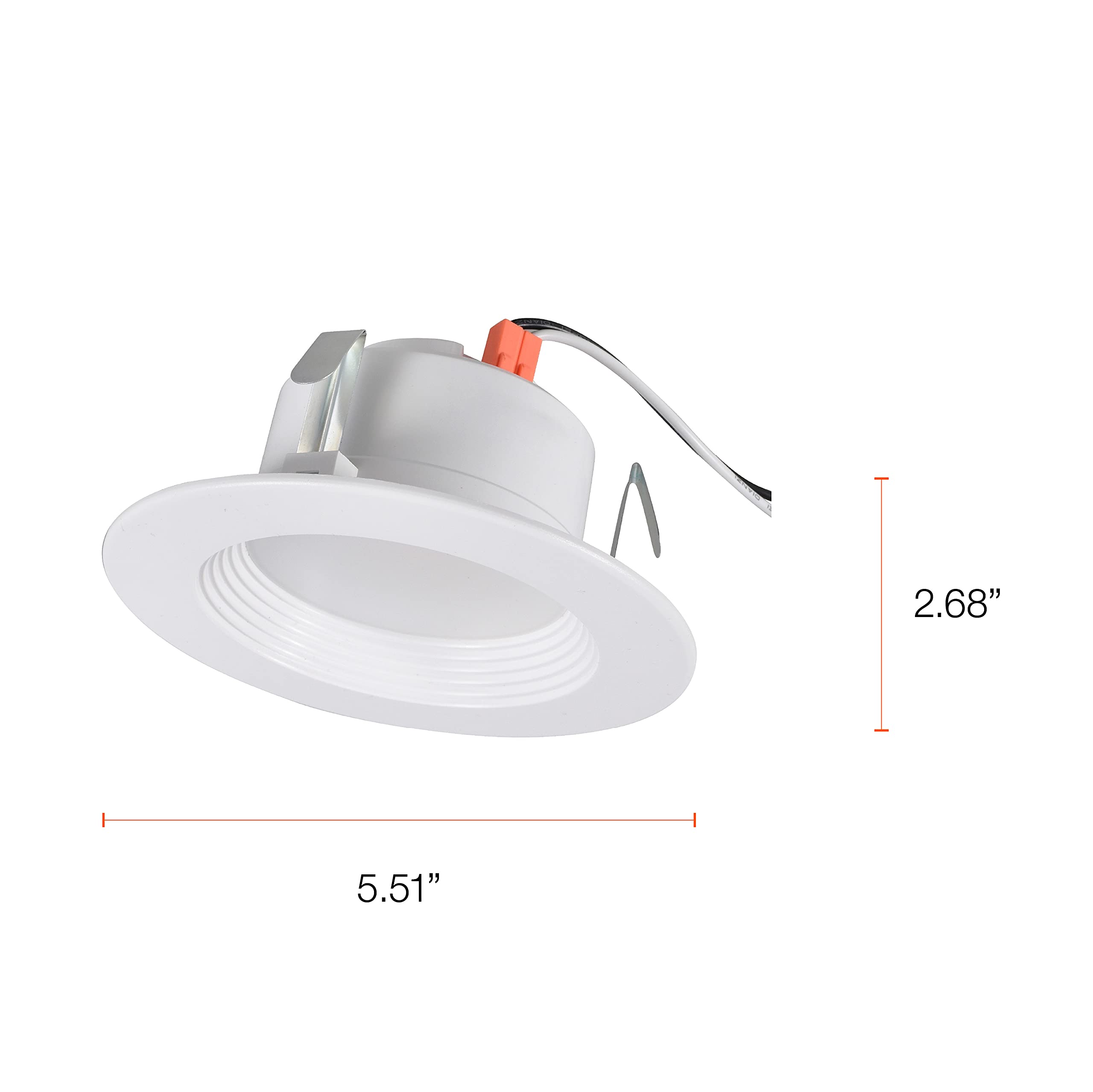 LEDVANCE Sylvania 4” LED Recessed Lighting Downlight with Trim, Dimmable, 7.5W=65W, 600 Lumens, White 3000K, Wet Rated/UL/Energy Star - 4 Pack (62022) - Image 7