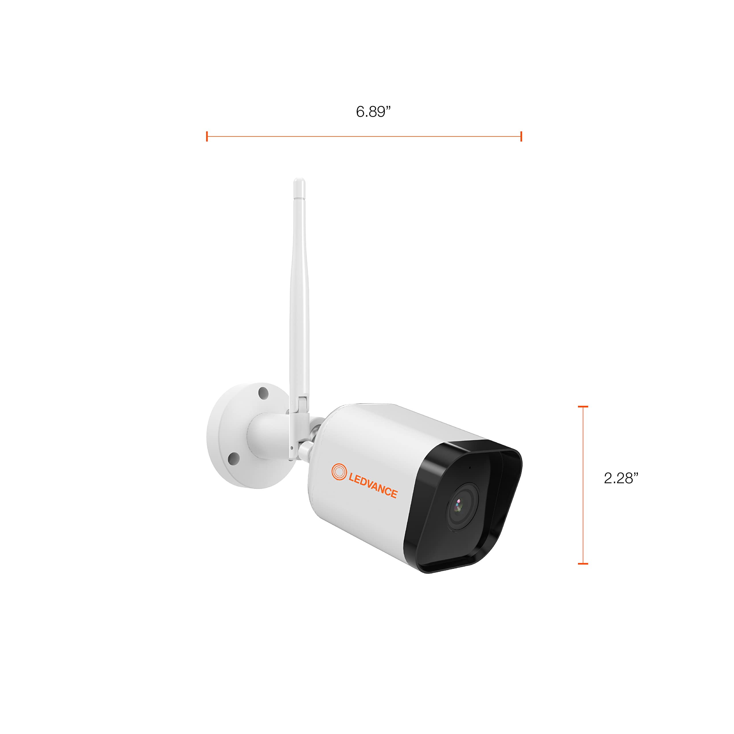 LEDVANCE WiFi Smart Outdoor Camera, HD Video, Motion and Sound Detection, Compatible with Alexa and Google, Weatherproof, White - 1 Pack (75830) - Image 6