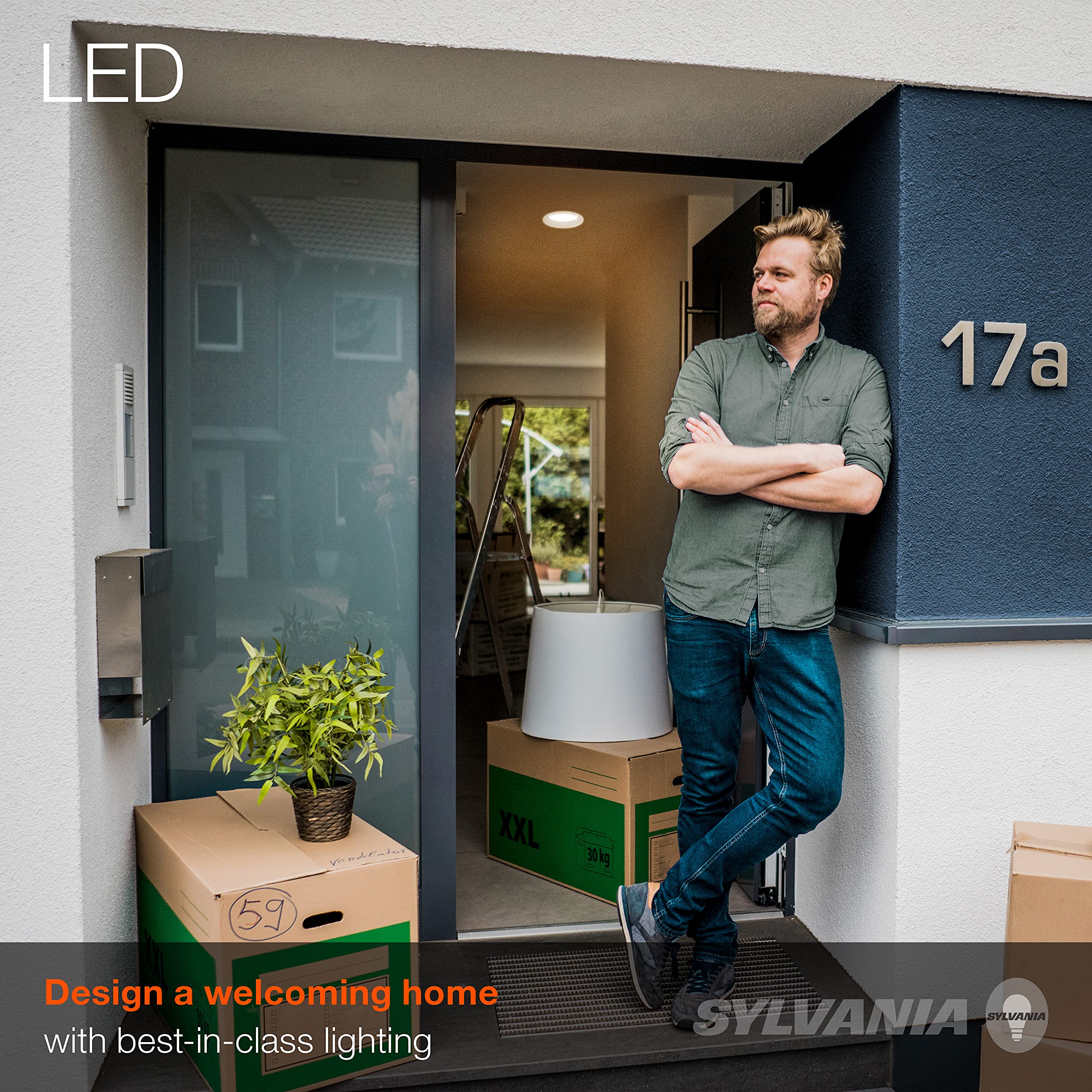 Sylvania ECO LED BR30 Light Bulb, 65W = 10W, Dimmable, Frosted Finish, 650 Lumens, 2700K, Soft White - 4 Pack (40870) - Image 3