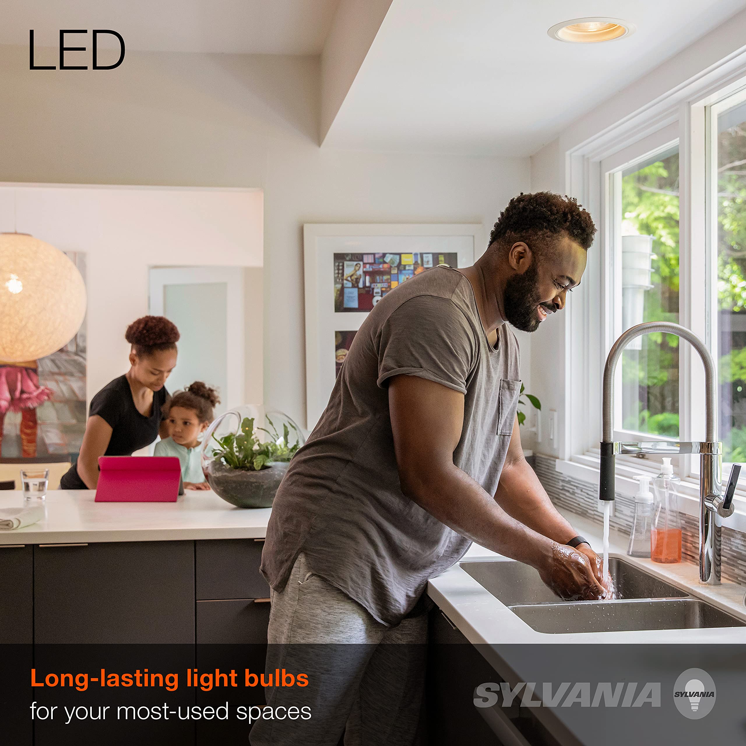 Sylvania ECO LED BR30 Light Bulb, 65W = 10W, Dimmable, Frosted Finish, 650 Lumens, 2700K, Soft White - 4 Pack (40870) - Image 4