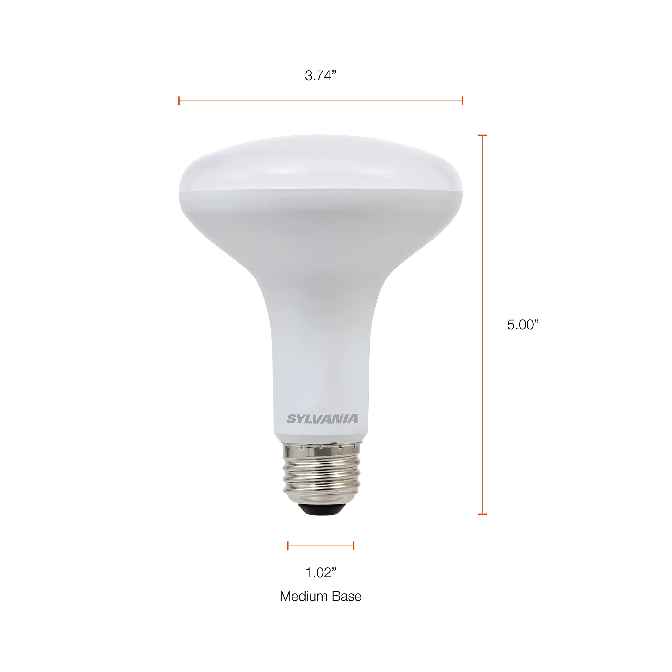 Sylvania ECO LED BR30 Light Bulb, 65W = 10W, Dimmable, Frosted Finish, 650 Lumens, 2700K, Soft White - 4 Pack (40870) - Image 7