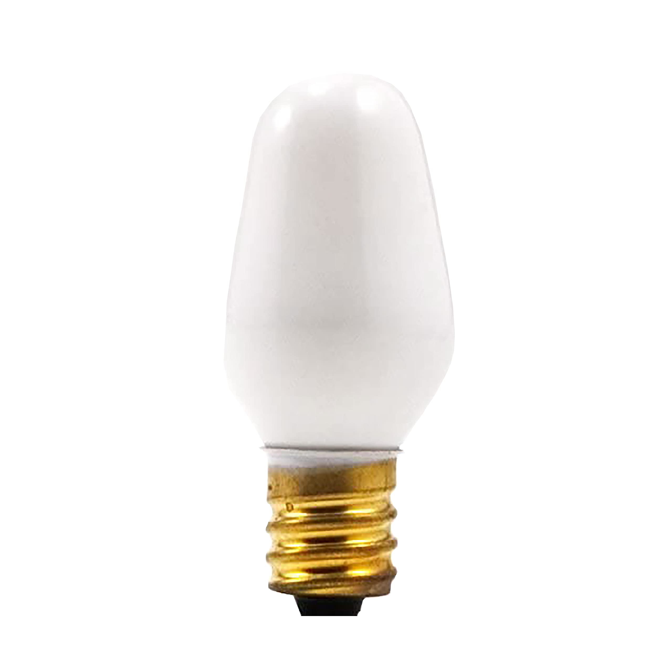 Sylvania Incandescent 4W C7 Night Light Bulb, E12 Candelabra Base, 15 Lumens, Frosted Finish, 2850K, White - 4 Pack (13553) - Image 3