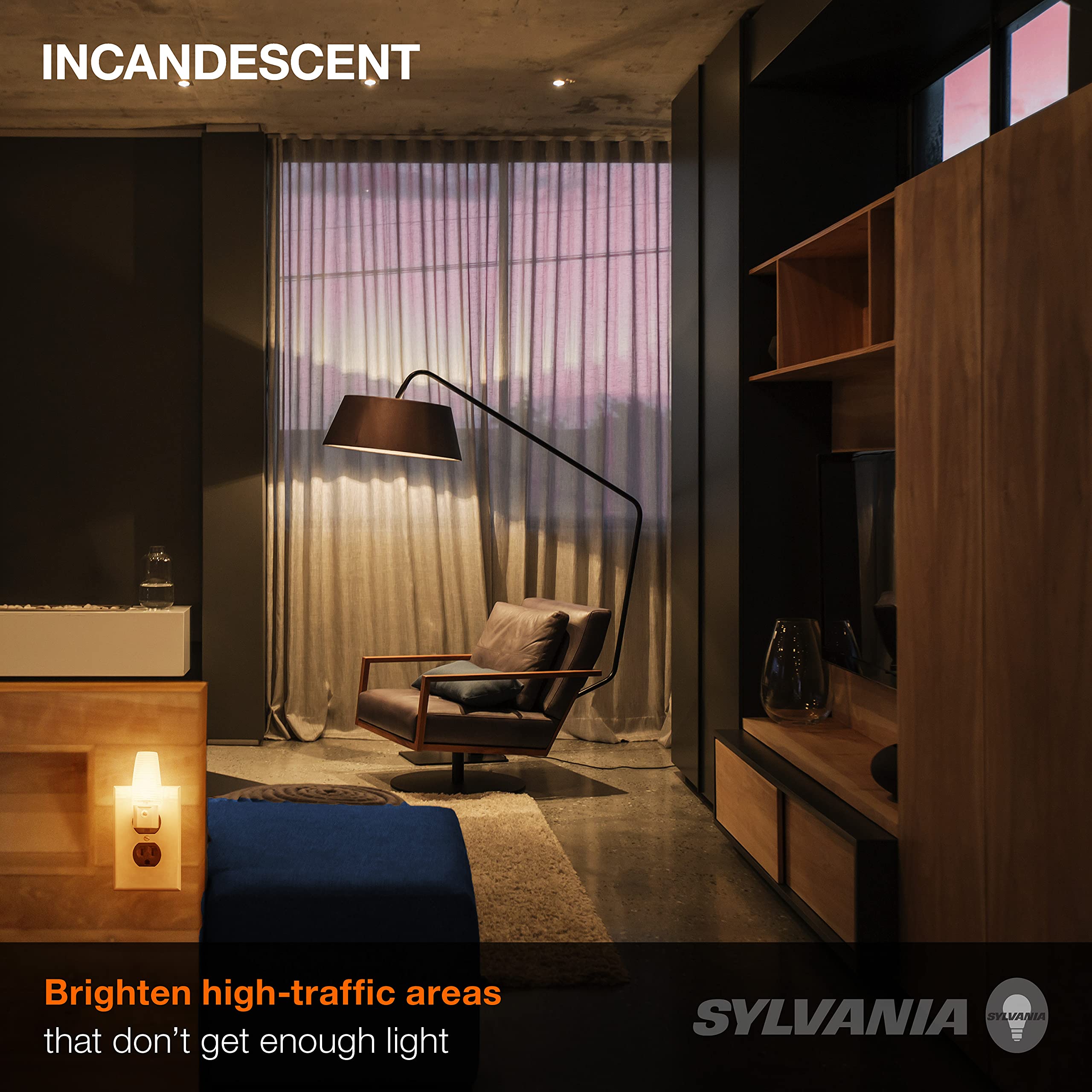 Sylvania Incandescent 4W C7 Night Light Bulb, E12 Candelabra Base, 15 Lumens, Frosted Finish, 2850K, White - 4 Pack (13553) - Image 4