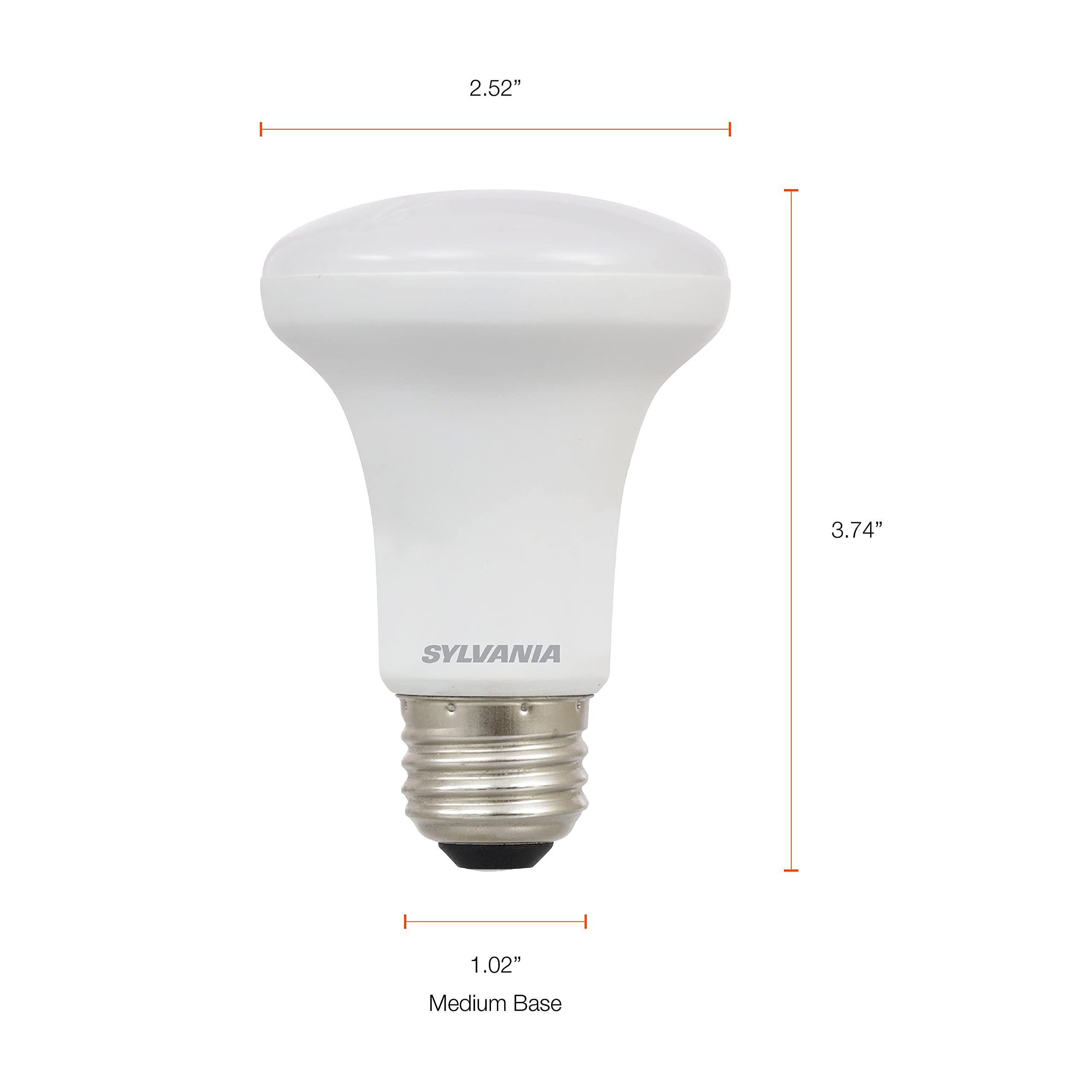 SYLVANIA LED Flood R20 Light Bulb, 50W=5W, 10 Year, 325 Lumens, E26 Medium Base, Dimmable, 2700K, Soft White - 2 Pack (73993) - Image 7