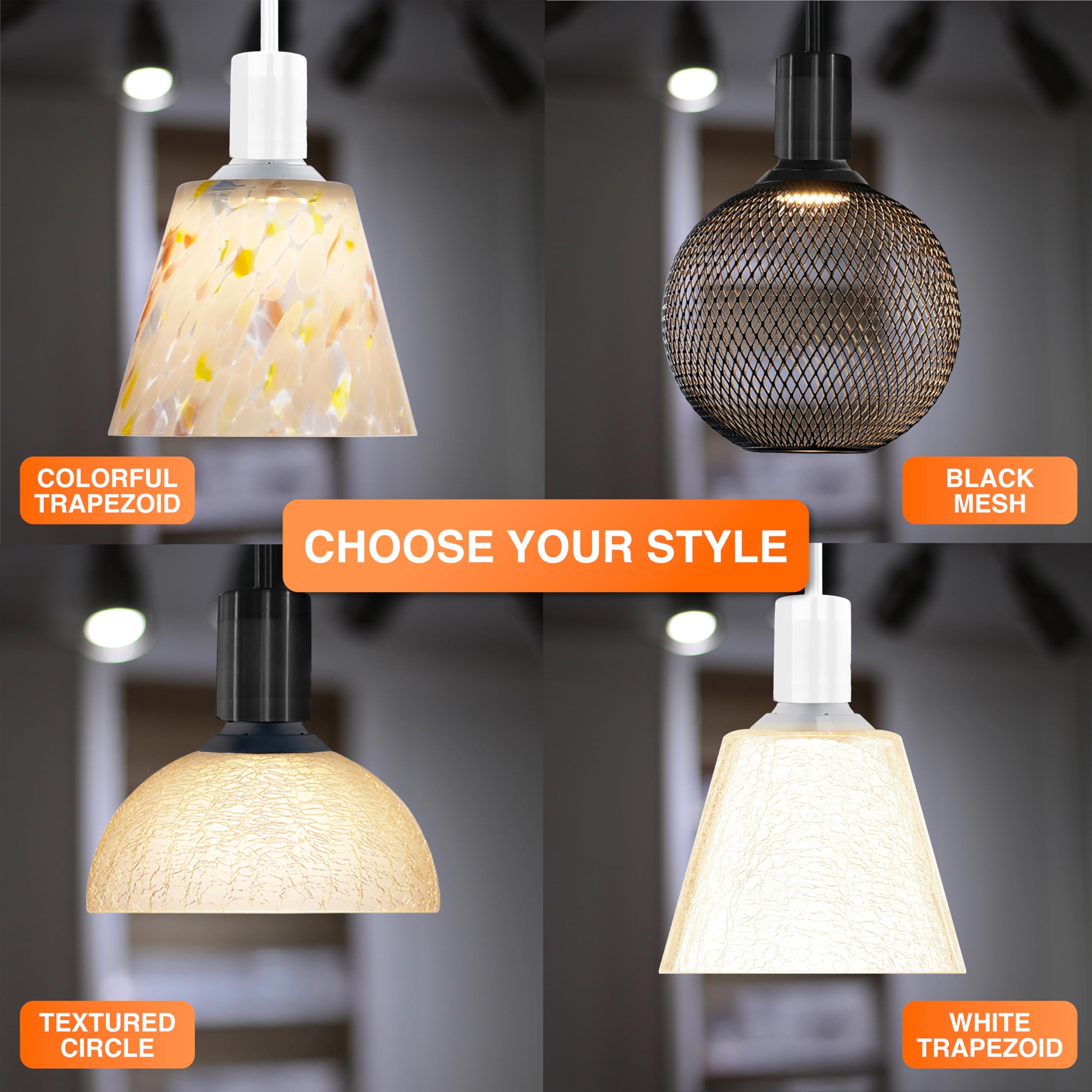 SYLVANIA Colorful Trapezoid Glass Lamp Shade for Living Rooms/Hallways/Bedrooms, Pairs with SYLVANIA LED Flat Bulb Product 42694-1 Pack (42701) - Image 3