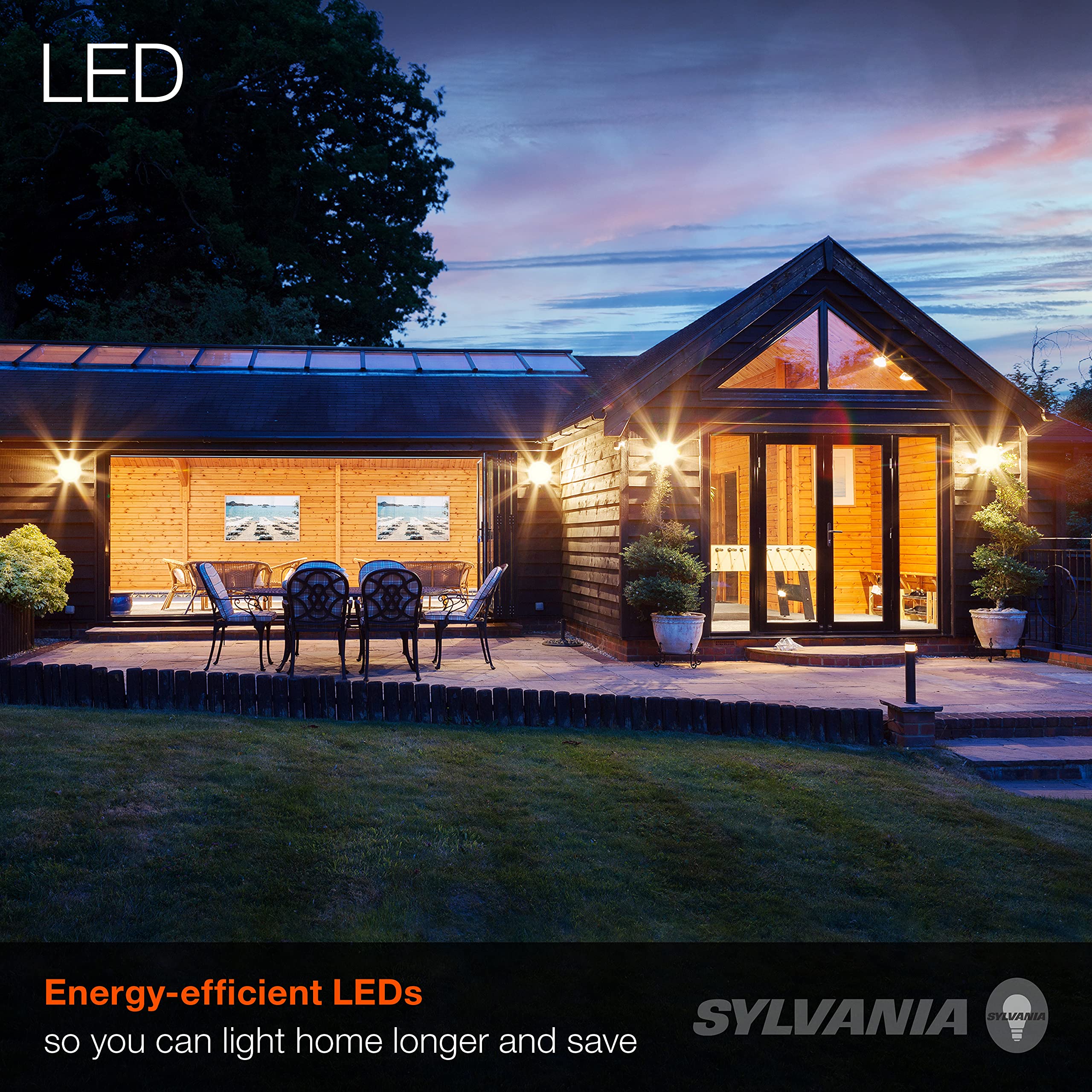 Sylvania Night Chaser LED PAR38 Light Bulb, 250W=25W, Dimmable, Super Bright 2650 Lumen, 3000K, Neutral White - 1 Pack (74793) - Image 5