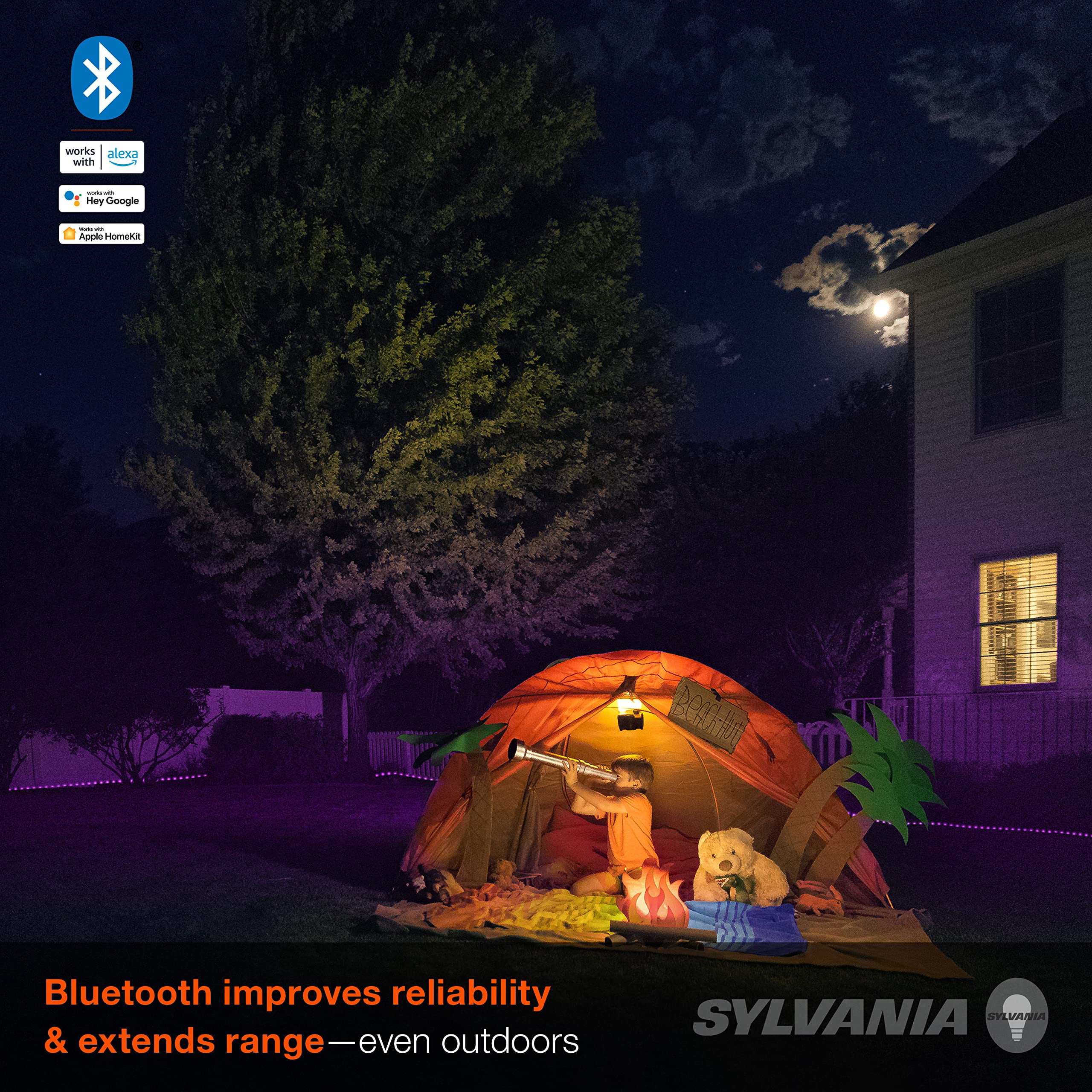 SYLVANIA Smart 16.4 ft Bluetooth Mesh LED Flex Light Strip Outdoor Starter Kit for Alexa/Google/Apple HomeKit, RGBTW Full Color, Dimmable, Accessories Included, Outdoor Rated - 1 Pack (75777) - Image 5