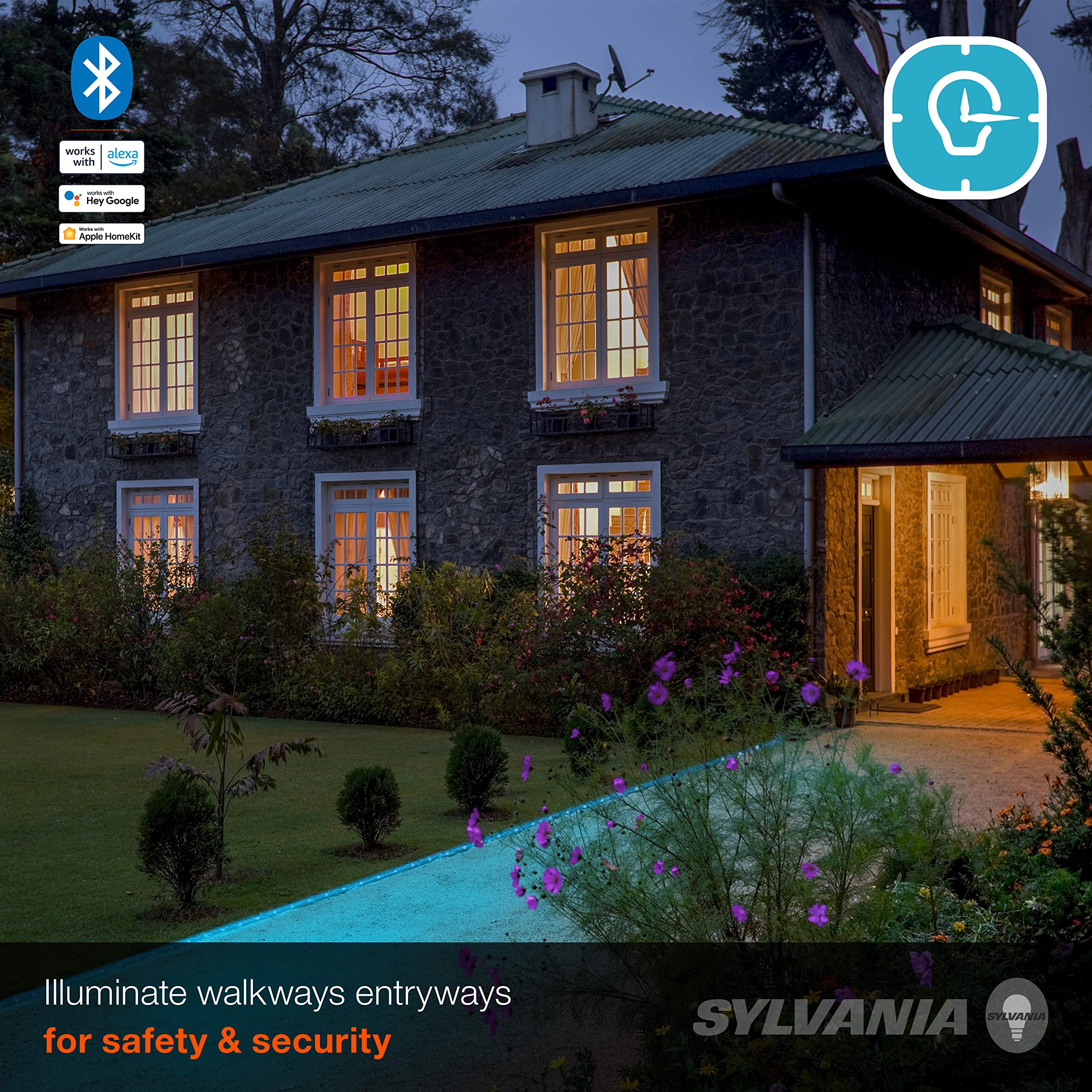 SYLVANIA Smart 16.4 ft Bluetooth Mesh LED Flex Light Strip Outdoor Starter Kit for Alexa/Google/Apple HomeKit, RGBTW Full Color, Dimmable, Accessories Included, Outdoor Rated - 1 Pack (75777) - Image 7