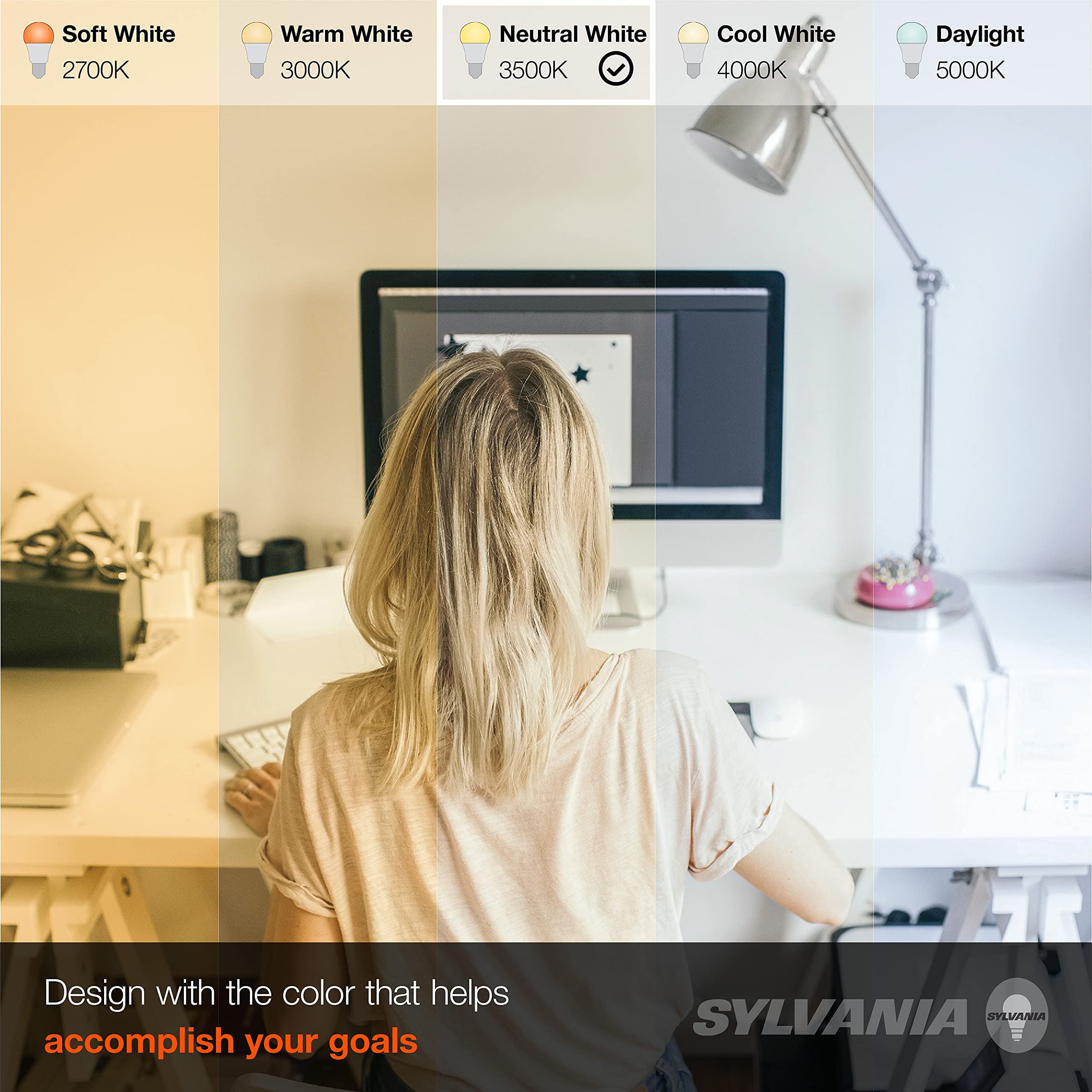 Sylvania Ultra LED Light Bulb, 60W Equivalent A19, Efficient 9W, Medium Base, Dimmable, Frosted Finish, 800 Lumens, Bright White - 4 Pack (78038) - Image 5