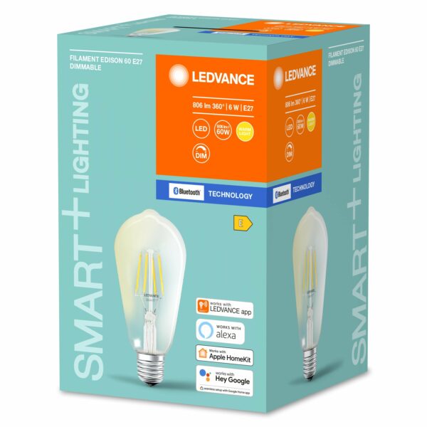 LEDVANCE Lampe à économie d'énergie à LED, filament Edison, E27